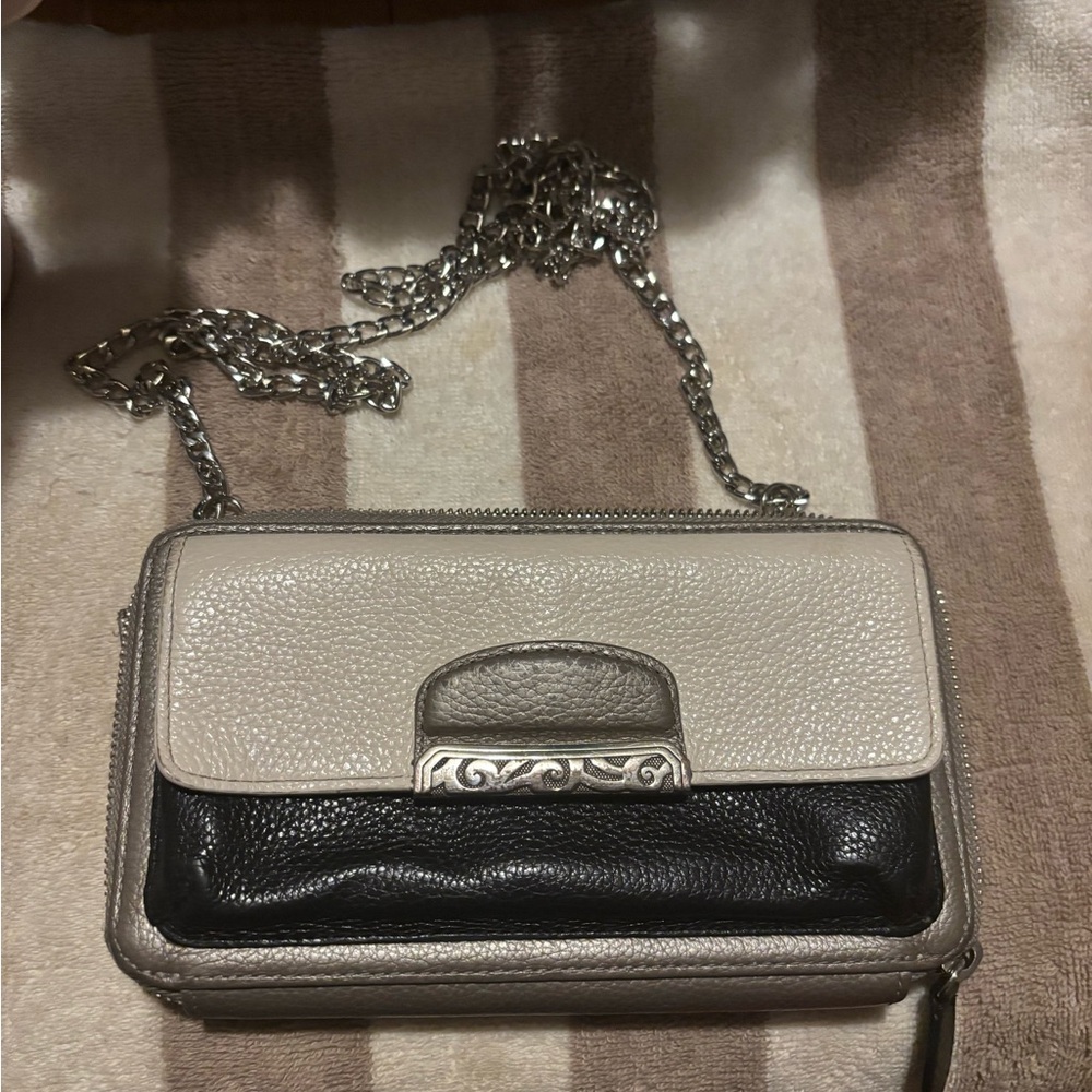 Chic Black and Cream Crossbody Bag